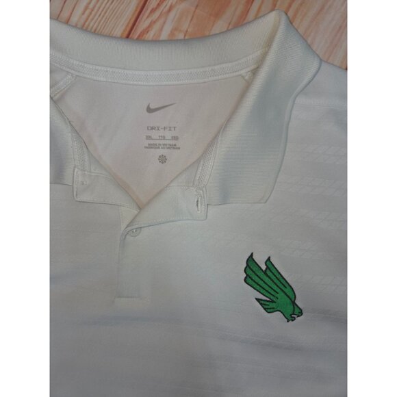 North Texas Mean Green Nike Dri-Fit White Polo Shirt XXL - Picture 5 of 7